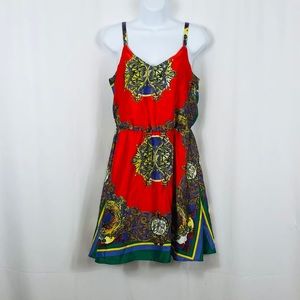 Mimi Chica spaghetti strap elastic waist minidress M